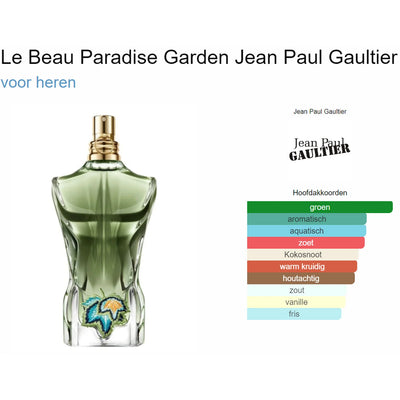 Jean Paul Gaultier Le Beau Paradise Garden Sample